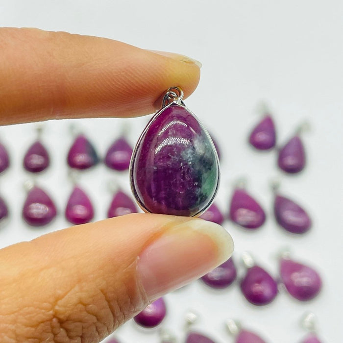 32 Pieces High Quality Ruby Zoisite Pendant Charm