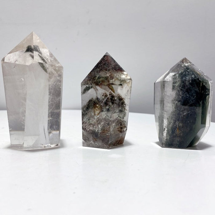 3.3-4in 3 Pieces Beautiful Garden Quartz Tower