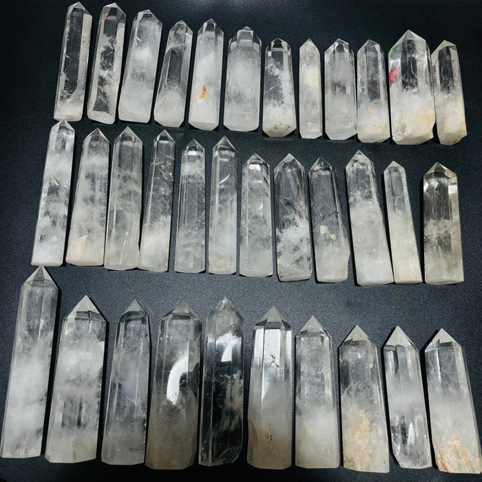 34 Pieces Fat Clear Quartz Tower