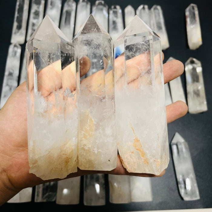 34 Pieces Fat Clear Quartz Tower