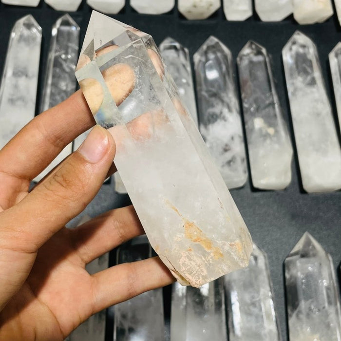 34 Pieces Fat Clear Quartz Tower