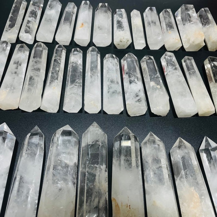 34 Pieces Fat Clear Quartz Tower