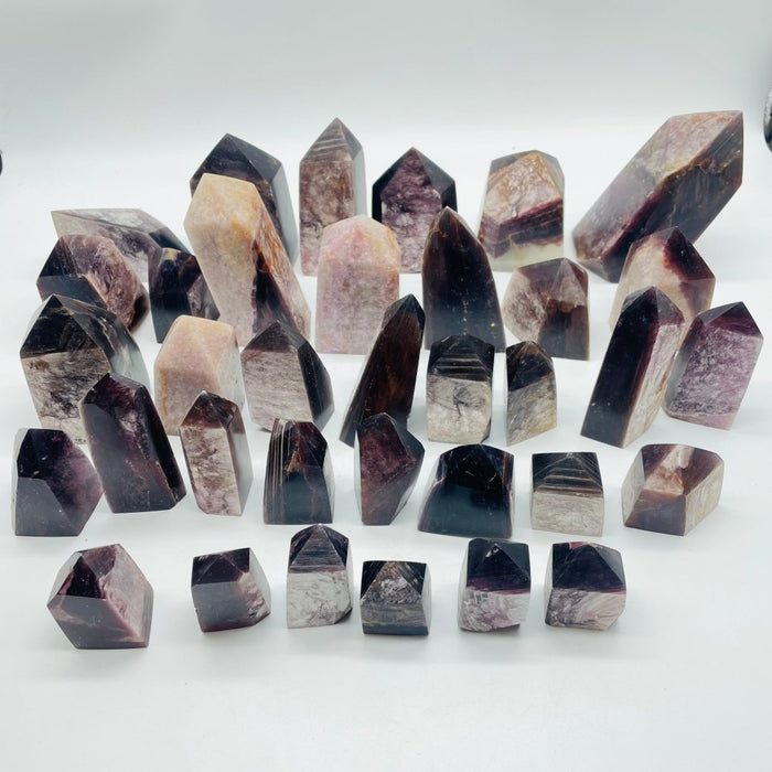35 Pieces Purple Lepidolite Tower Points