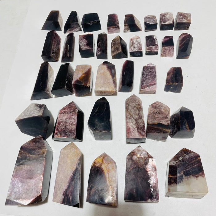 35 Pieces Purple Lepidolite Tower Points