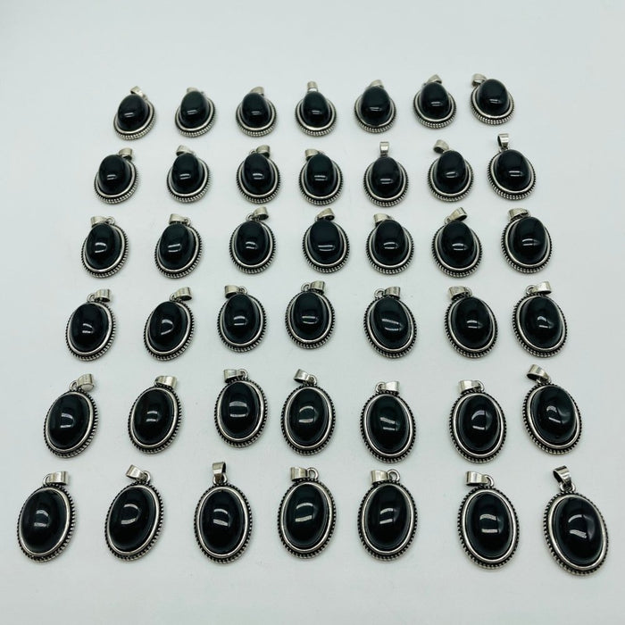 36 Pieces Rainbow Obsidian Pendant Charm
