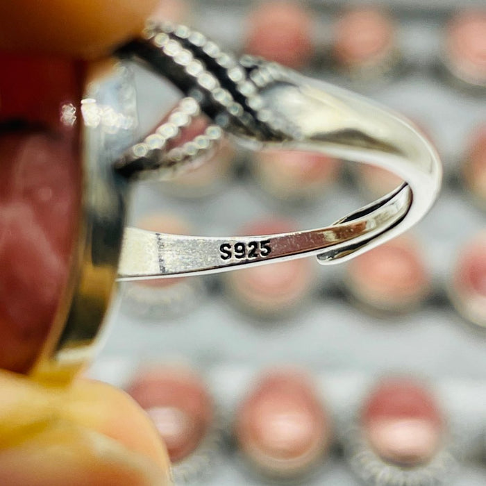 36 Pieces S925 Rhodochrosite Different Styles High Quality Ring