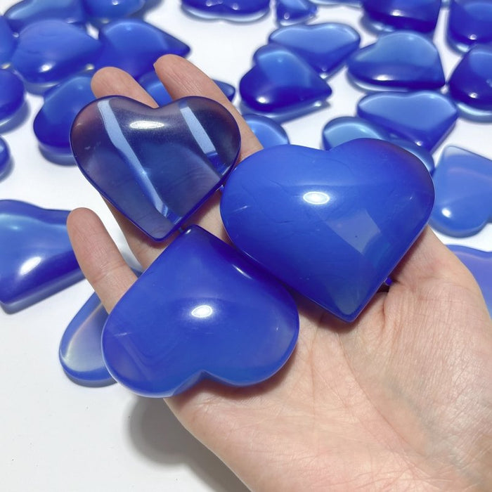 37 Pieces Blue Opalite Heart