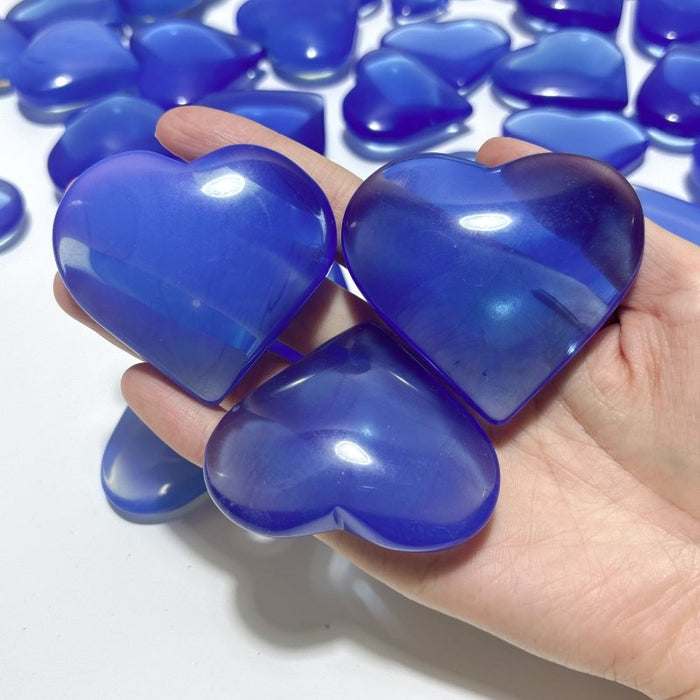 37 Pieces Blue Opalite Heart
