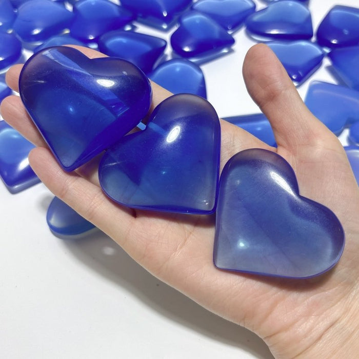 37 Pieces Blue Opalite Heart