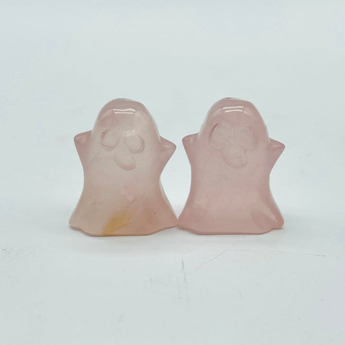 5Types Mini Halloween Ghost Carving Wholesale Rose Quartz Crazy Agate