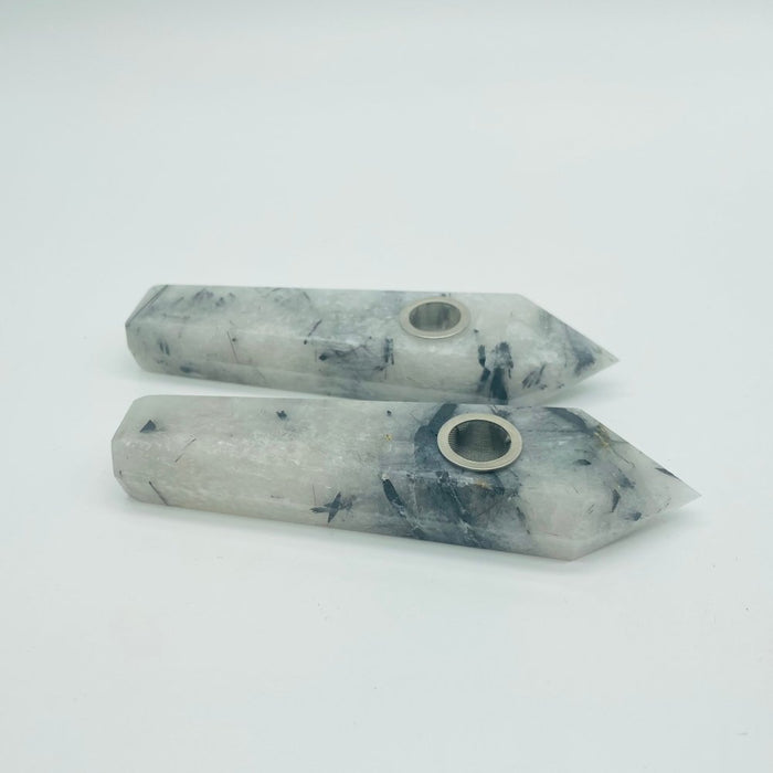 3Types Obsidian&Howlite&Black Tourmaline Holder Stick Crystal Pipe Wholesale