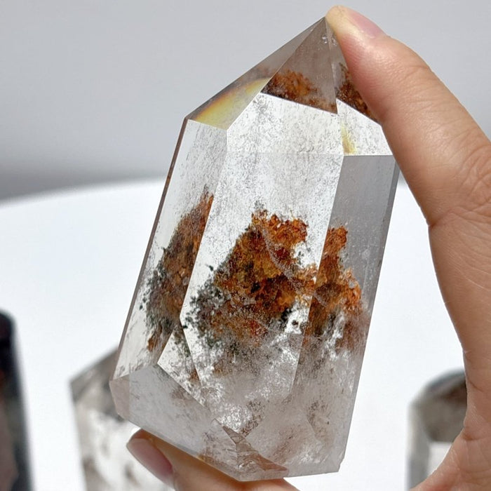 4 Pieces Beautiful Garden Quartz Tower Points