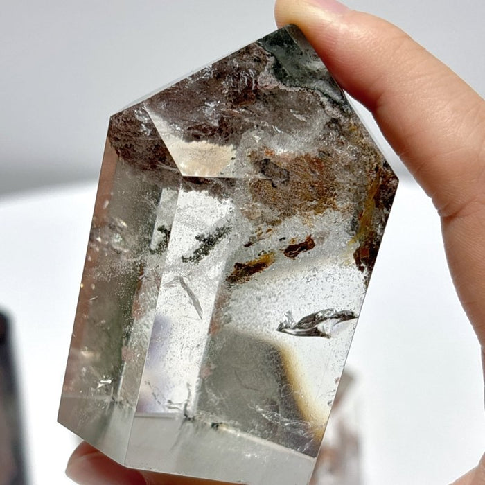 4 Pieces Beautiful Garden Quartz Tower Points