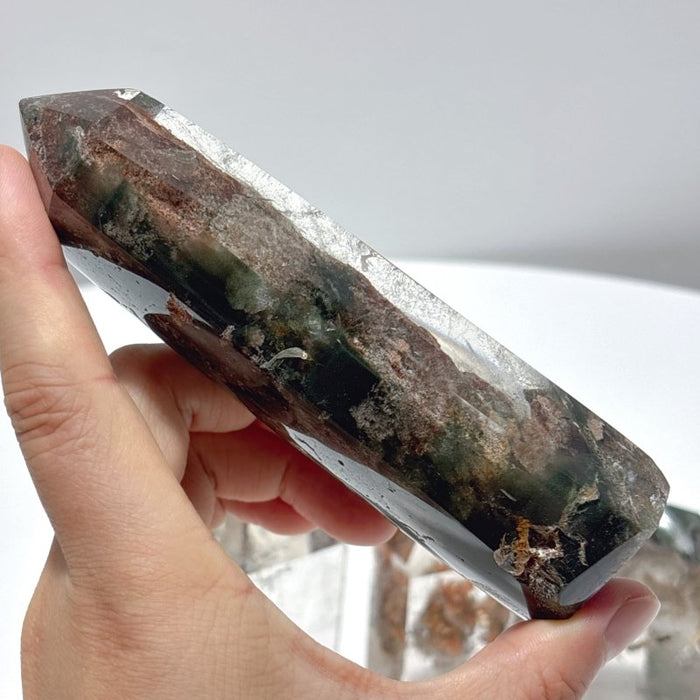 4 Pieces Beautiful Garden Quartz Tower Points