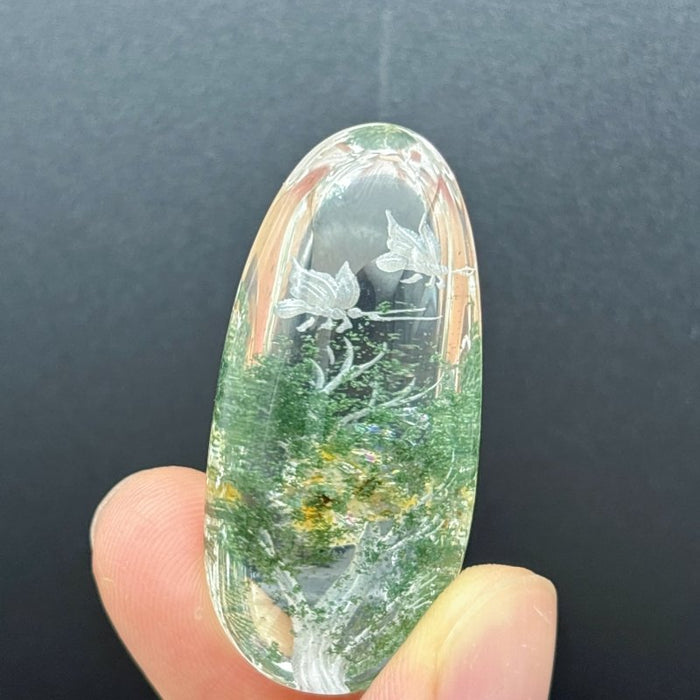 4 Pieces Butterfly Garden Quartz Inner Scene Carving