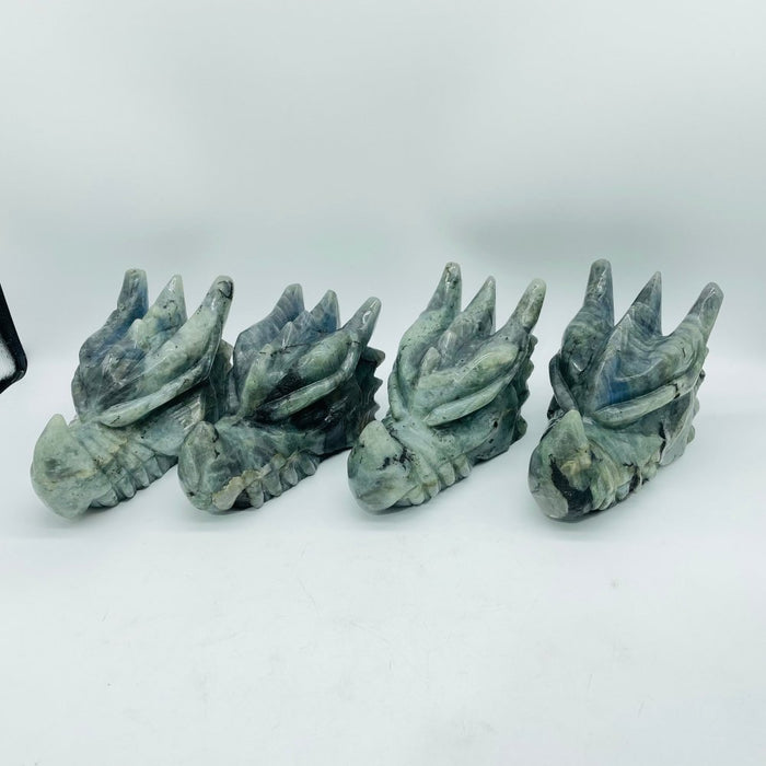 4 Pieces High Quality Labradorite Dragon Head