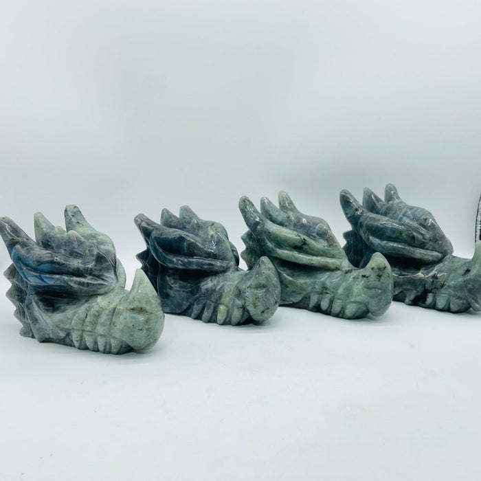 4 Pieces High Quality Labradorite Dragon Head