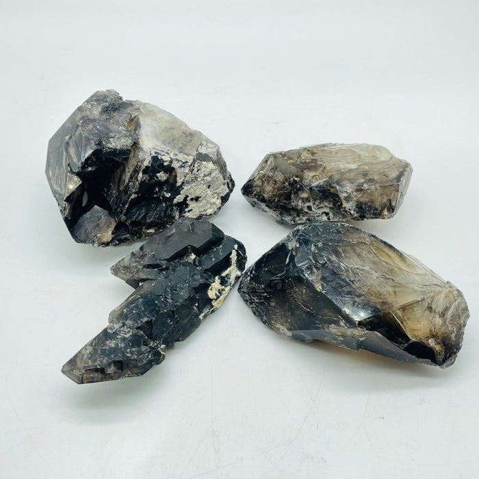 4 Pieces Smoky Quartz Backbone Specimen Crystal Stone