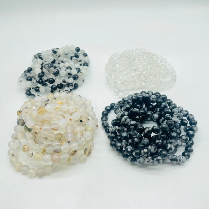 4 Types Bracelets Clear Quartz &Black Tourmaline Wholesale