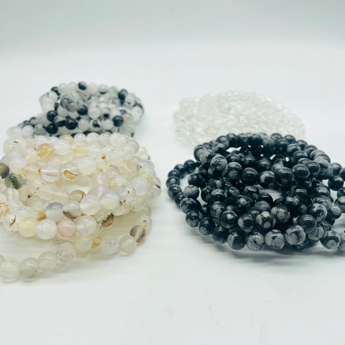 4 Types Bracelets Clear Quartz &Black Tourmaline Wholesale
