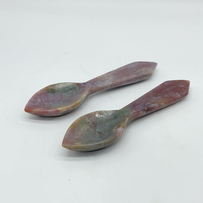 4 Types Spoon Carving Rose Quartz Green Aventurine Wholesale