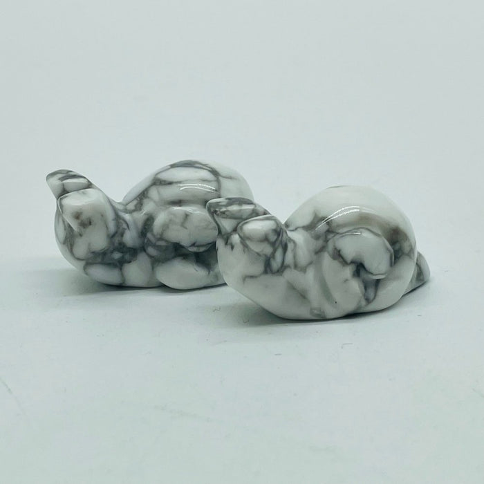 4 Types Mini Snail Carving Crystal Wholesale Howlite & Chevron Amethyst Sakura Agate