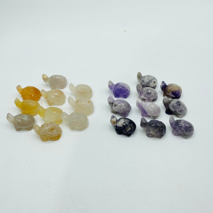 4 Types Turtle Carving Wholesale Caribbean & Moss Agate