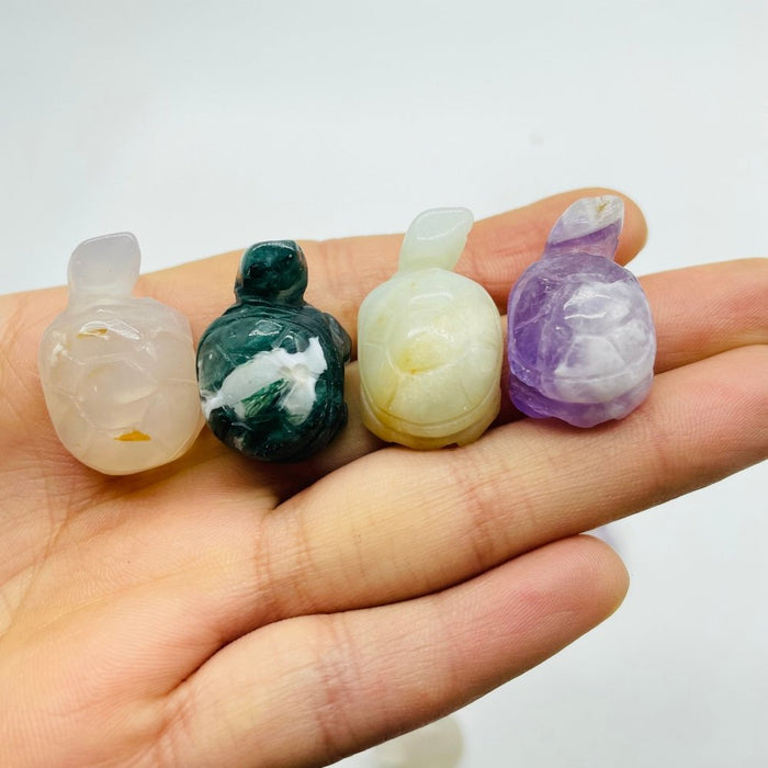 4 Types Turtle Carving Wholesale Caribbean & Moss Agate