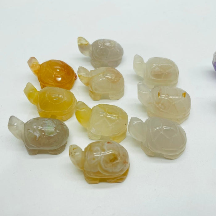 4 Types Turtle Carving Wholesale Caribbean & Moss Agate