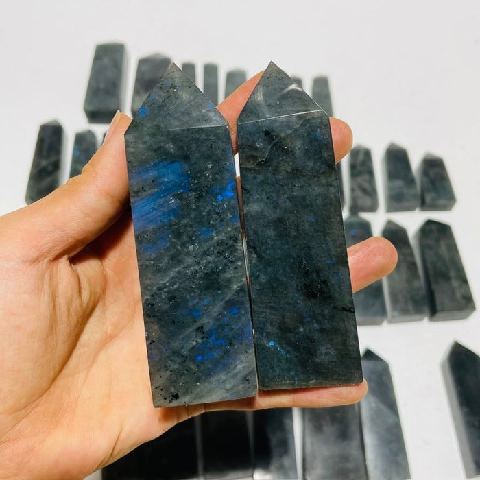 41 Pieces Labradorite Four-Sided Tower Points Wholesale