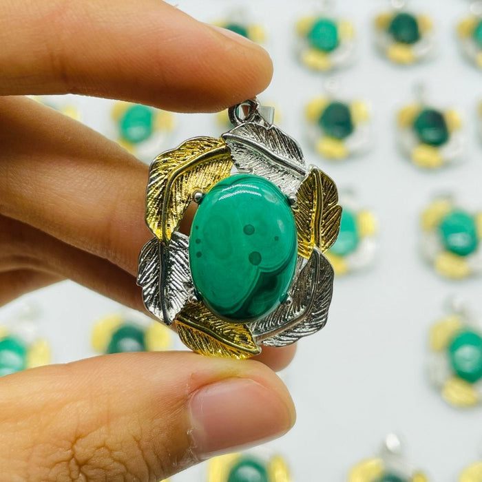 42 Pieces Malachite Charm Pendants