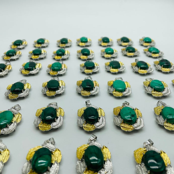 42 Pieces Malachite Charm Pendants