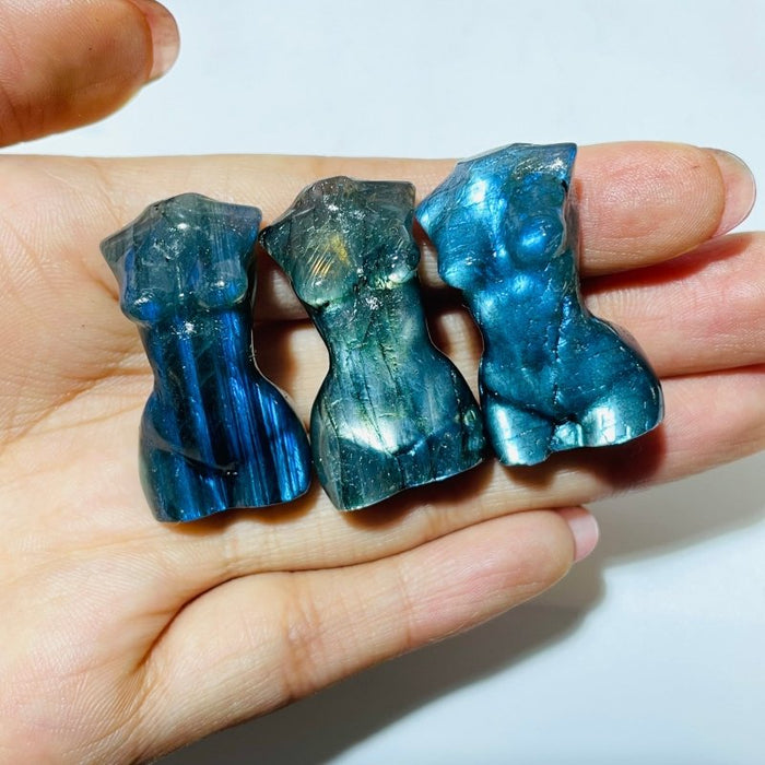 43 Pieces Mini Labradorite Goddess Carving