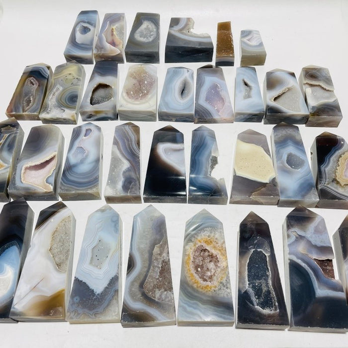 33 Pieces Druzy Geode Agate Points