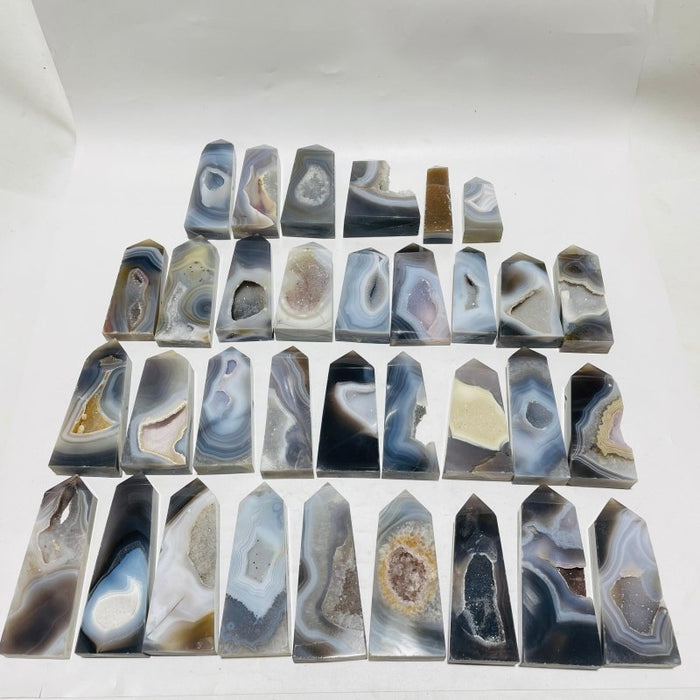 33 Pieces Druzy Geode Agate Points