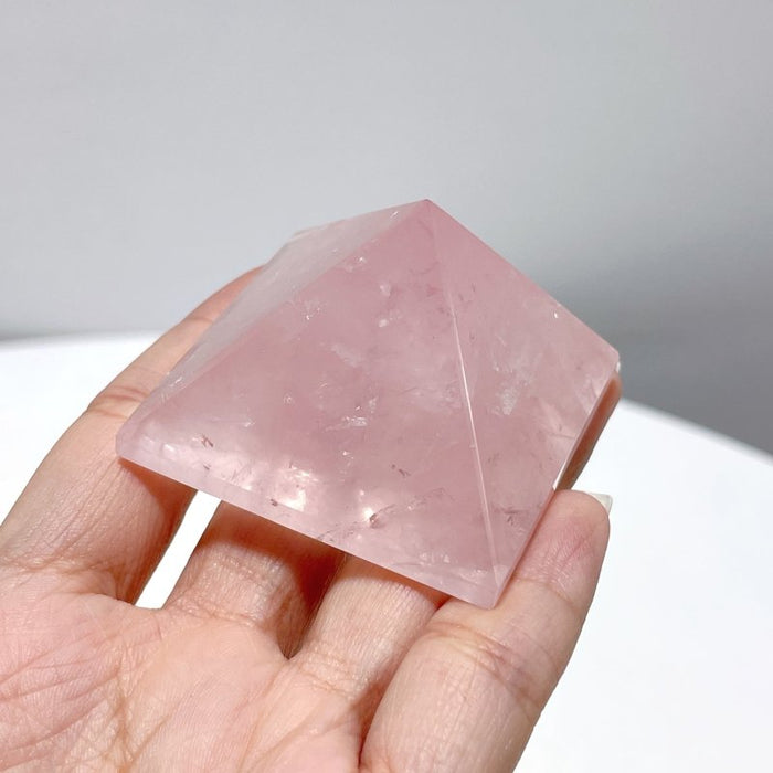 4.5cm(1.7in) Rose Quartz Pyramid Carving Wholesale