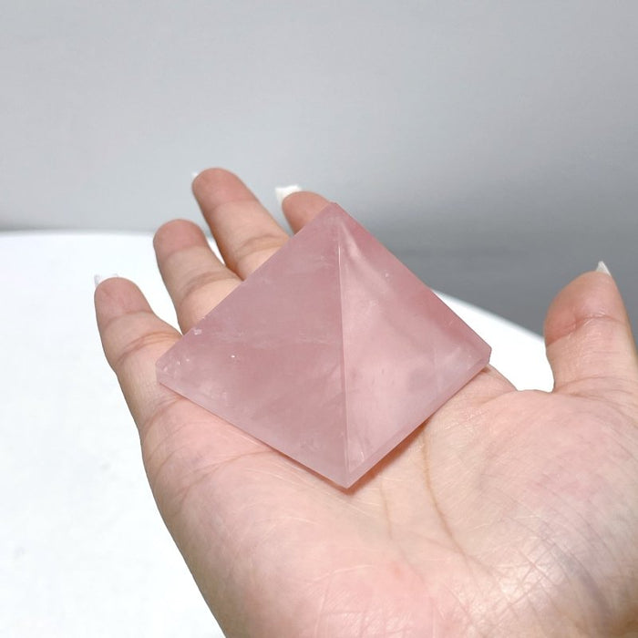 4.5cm(1.7in) Rose Quartz Pyramid Carving Wholesale