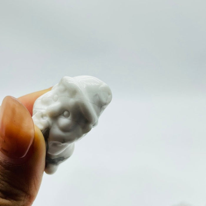 46 Pieces Howlite Christmas Santa Claus Carving Clearance(defective)