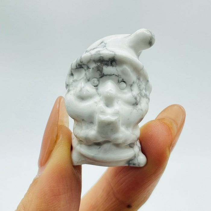 46 Pieces Howlite Christmas Santa Claus Carving Clearance(defective)