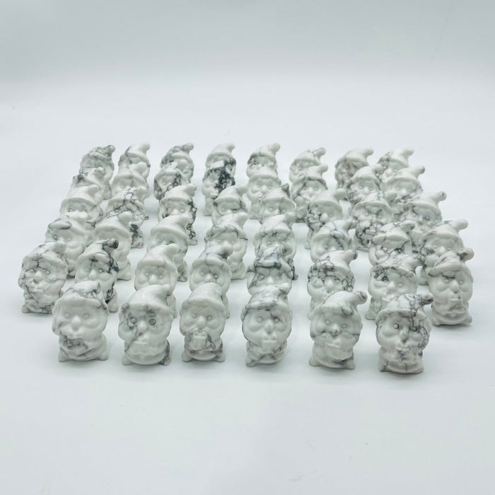 46 Pieces Howlite Christmas Santa Claus Carving Clearance(defective)