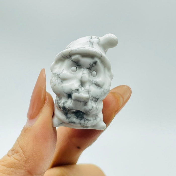 46 Pieces Howlite Christmas Santa Claus Carving Clearance(defective)