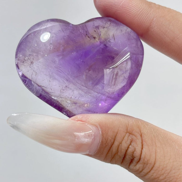46 Pieces Small Amethyst Heart