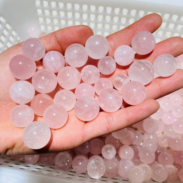 468 Pieces Mini Madagascar Pink Rose Quartz Spheres