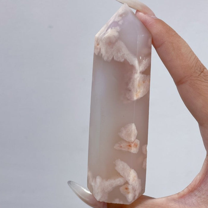 47 Pieces Fat Sakura Flower Agate Tower Points