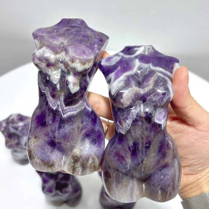 4.7in Large Chevron Amethyst Goddess Carving Wholesale