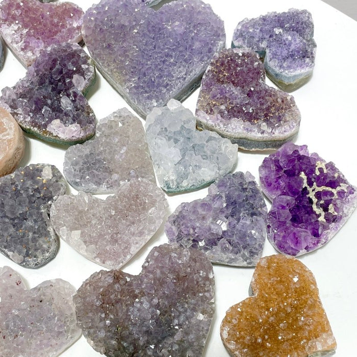 49 Pieces Beautiful Amethyst Cluster Heart
