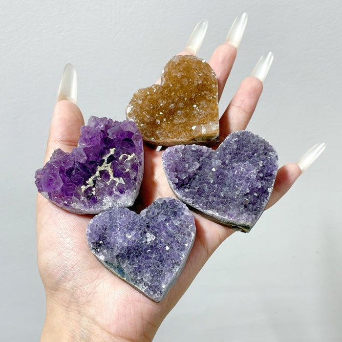 49 Pieces Beautiful Amethyst Cluster Heart