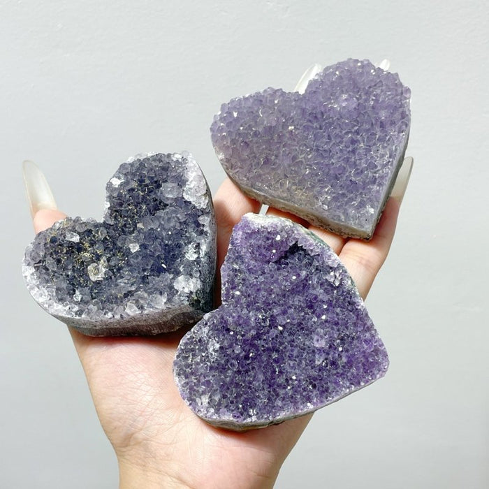 49 Pieces Beautiful Amethyst Cluster Heart