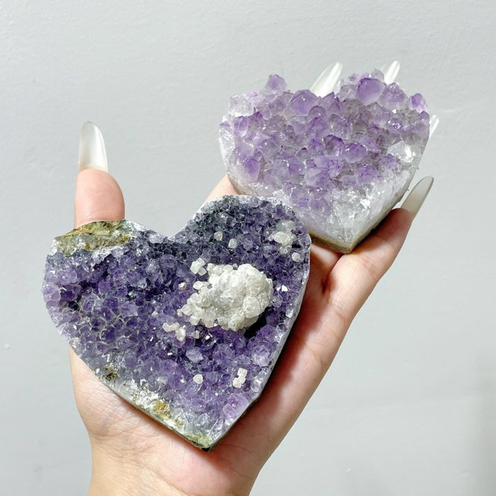 49 Pieces Beautiful Amethyst Cluster Heart