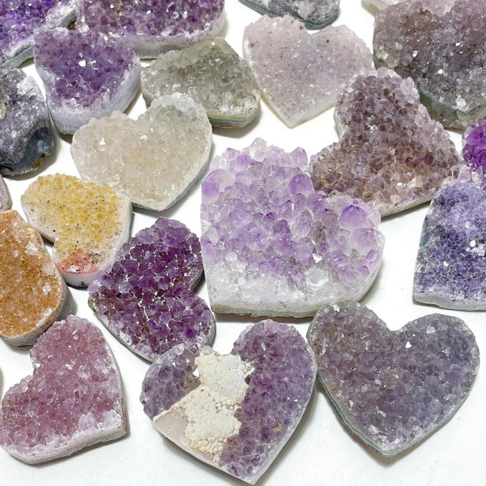 49 Pieces Beautiful Amethyst Cluster Heart